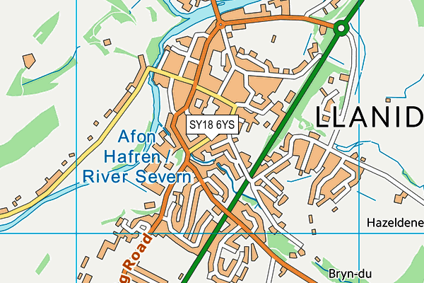 SY18 6YS map - OS VectorMap District (Ordnance Survey) SY18 6YS map - OS VectorMap District (Ordnance Survey)
