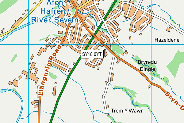 SY18 6YT map - OS VectorMap District (Ordnance Survey) SY18 6YT map - OS VectorMap District (Ordnance Survey)