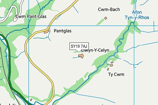 SY19 7AJ map - OS VectorMap District (Ordnance Survey)