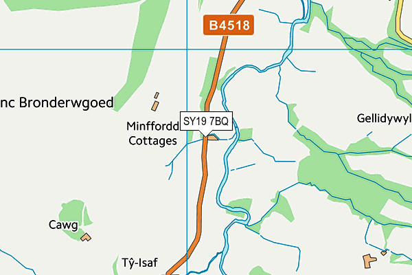 SY19 7BQ map - OS VectorMap District (Ordnance Survey)