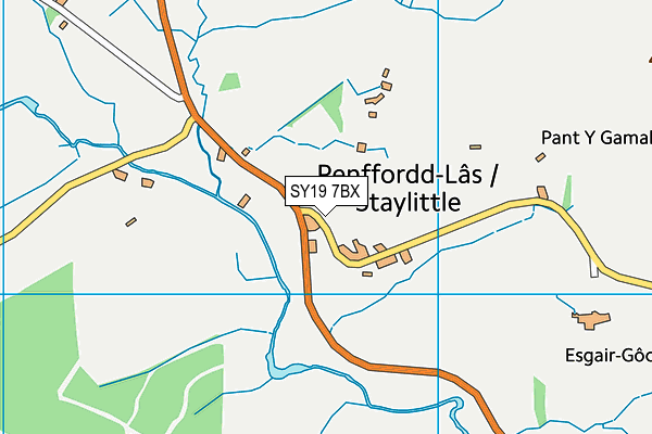 SY19 7BX map - OS VectorMap District (Ordnance Survey) SY19 7BX map - OS VectorMap District (Ordnance Survey)