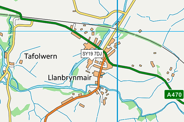 SY19 7DJ map - OS VectorMap District (Ordnance Survey)