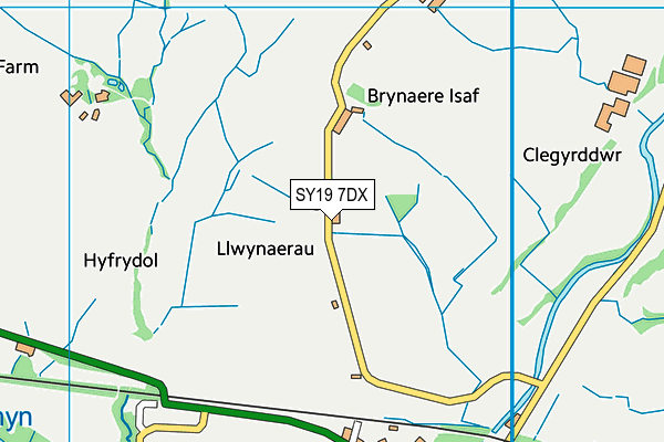 SY19 7DX map - OS VectorMap District (Ordnance Survey)