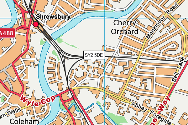 SY2 5DE map - OS VectorMap District (Ordnance Survey) SY2 5DE map - OS VectorMap District (Ordnance Survey)