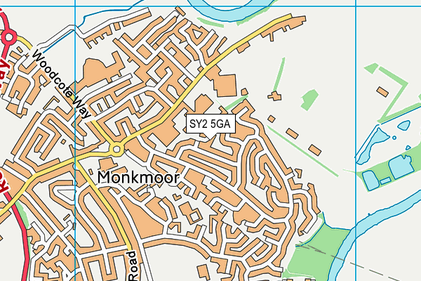 SY2 5GA map - OS VectorMap District (Ordnance Survey) SY2 5GA map - OS VectorMap District (Ordnance Survey)