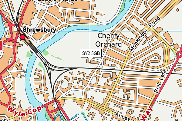 SY2 5GB map - OS VectorMap District (Ordnance Survey) SY2 5GB map - OS VectorMap District (Ordnance Survey)