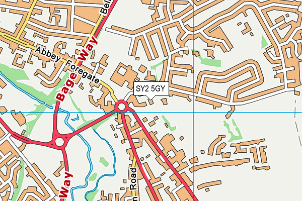 SY2 5GY map - OS VectorMap District (Ordnance Survey) SY2 5GY map - OS VectorMap District (Ordnance Survey)