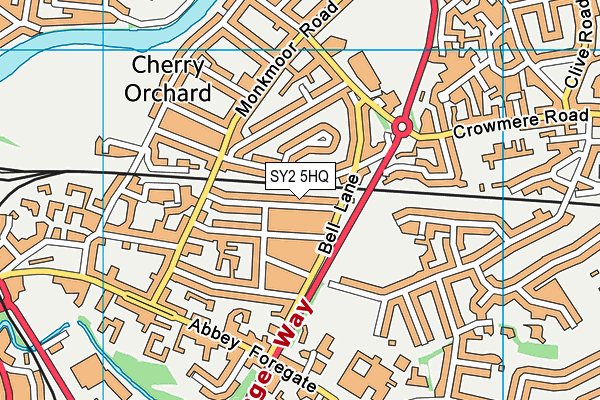 SY2 5HQ map - OS VectorMap District (Ordnance Survey) SY2 5HQ map - OS VectorMap District (Ordnance Survey)