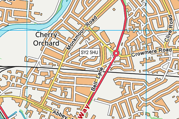 SY2 5HU map - OS VectorMap District (Ordnance Survey) SY2 5HU map - OS VectorMap District (Ordnance Survey)