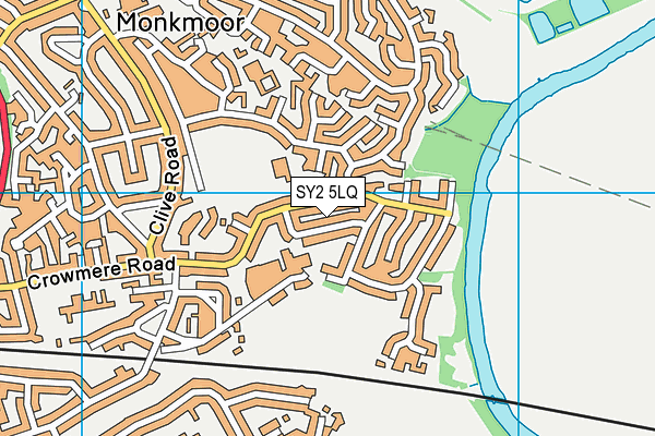 SY2 5LQ map - OS VectorMap District (Ordnance Survey) SY2 5LQ map - OS VectorMap District (Ordnance Survey)