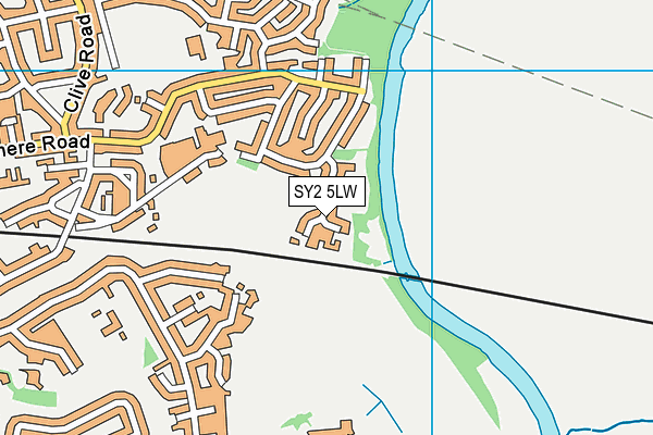 SY2 5LW map - OS VectorMap District (Ordnance Survey) SY2 5LW map - OS VectorMap District (Ordnance Survey)