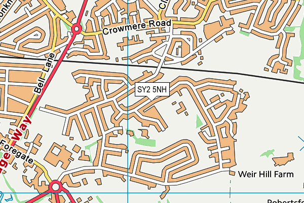 SY2 5NH map - OS VectorMap District (Ordnance Survey) SY2 5NH map - OS VectorMap District (Ordnance Survey)