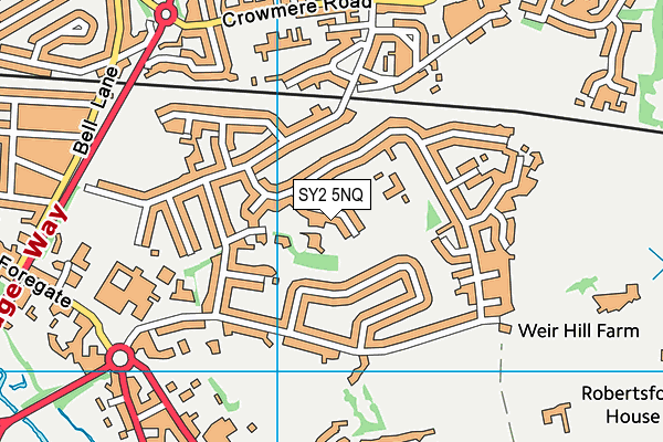SY2 5NQ map - OS VectorMap District (Ordnance Survey) SY2 5NQ map - OS VectorMap District (Ordnance Survey)