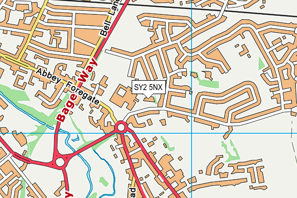SY2 5NX map - OS VectorMap District (Ordnance Survey) SY2 5NX map - OS VectorMap District (Ordnance Survey)