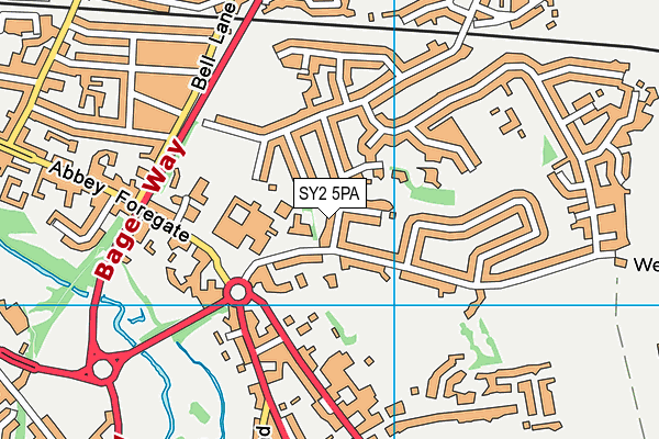SY2 5PA map - OS VectorMap District (Ordnance Survey) SY2 5PA map - OS VectorMap District (Ordnance Survey)
