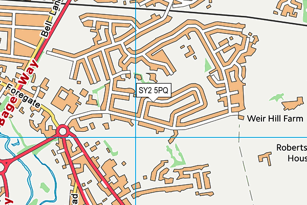 SY2 5PQ map - OS VectorMap District (Ordnance Survey) SY2 5PQ map - OS VectorMap District (Ordnance Survey)
