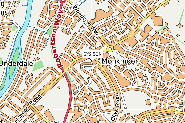 SY2 5QN map - OS VectorMap District (Ordnance Survey) SY2 5QN map - OS VectorMap District (Ordnance Survey)