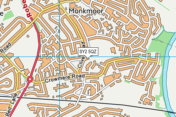 SY2 5QZ map - OS VectorMap District (Ordnance Survey) SY2 5QZ map - OS VectorMap District (Ordnance Survey)