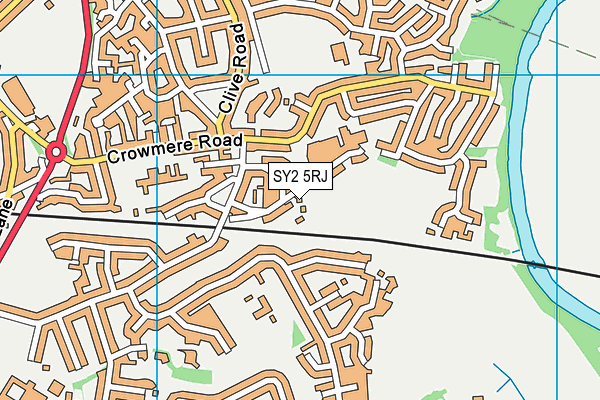 SY2 5RJ map - OS VectorMap District (Ordnance Survey) SY2 5RJ map - OS VectorMap District (Ordnance Survey)
