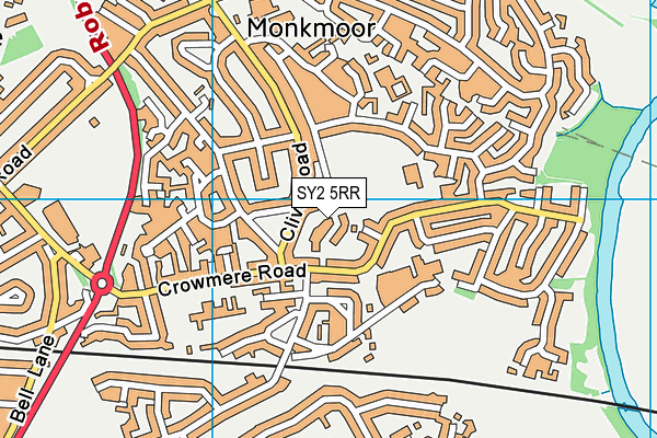 SY2 5RR map - OS VectorMap District (Ordnance Survey) SY2 5RR map - OS VectorMap District (Ordnance Survey)