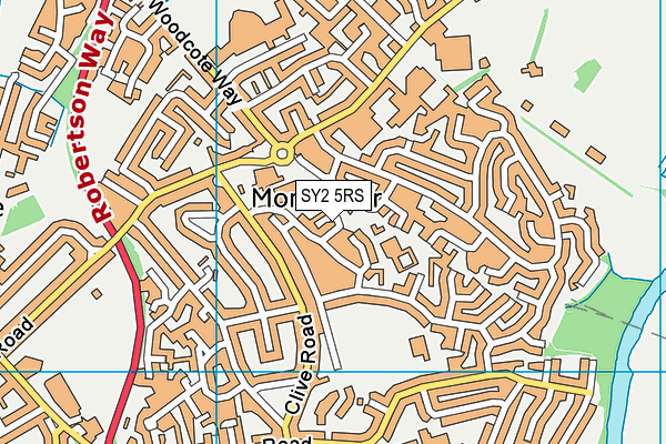 SY2 5RS map - OS VectorMap District (Ordnance Survey) SY2 5RS map - OS VectorMap District (Ordnance Survey)