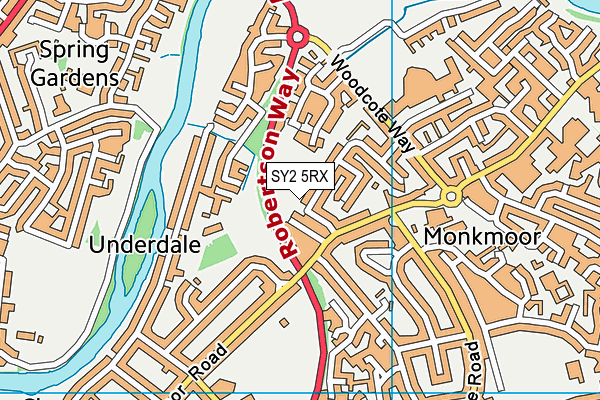 SY2 5RX map - OS VectorMap District (Ordnance Survey) SY2 5RX map - OS VectorMap District (Ordnance Survey)