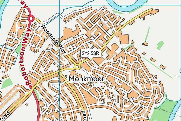 SY2 5SR map - OS VectorMap District (Ordnance Survey) SY2 5SR map - OS VectorMap District (Ordnance Survey)