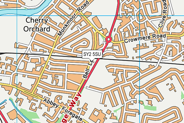 SY2 5SU map - OS VectorMap District (Ordnance Survey) SY2 5SU map - OS VectorMap District (Ordnance Survey)