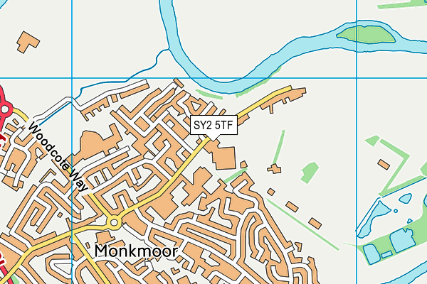 SY2 5TF map - OS VectorMap District (Ordnance Survey) SY2 5TF map - OS VectorMap District (Ordnance Survey)