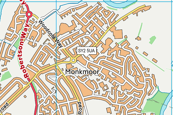 SY2 5UA map - OS VectorMap District (Ordnance Survey) SY2 5UA map - OS VectorMap District (Ordnance Survey)