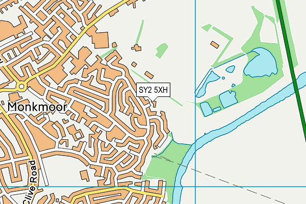SY2 5XH map - OS VectorMap District (Ordnance Survey) SY2 5XH map - OS VectorMap District (Ordnance Survey)
