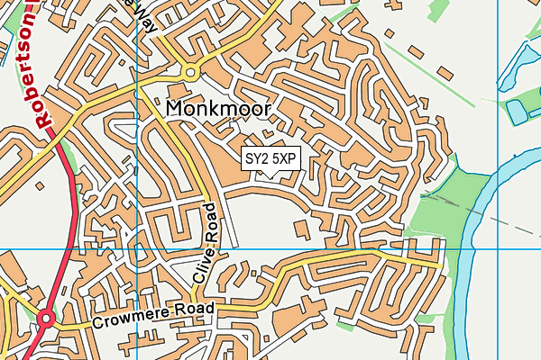 SY2 5XP map - OS VectorMap District (Ordnance Survey) SY2 5XP map - OS VectorMap District (Ordnance Survey)