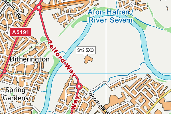 SY2 5XQ map - OS VectorMap District (Ordnance Survey) SY2 5XQ map - OS VectorMap District (Ordnance Survey)