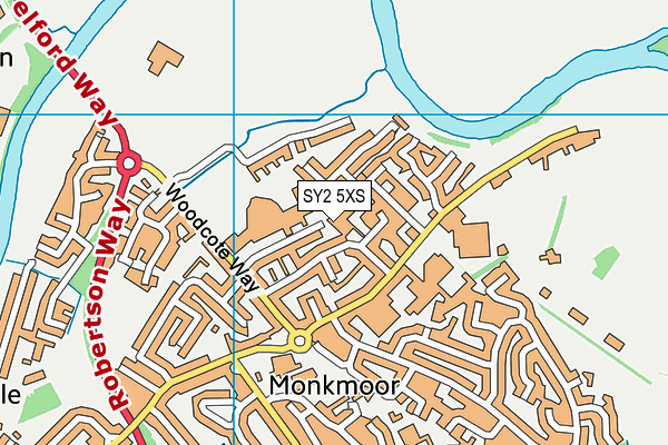 SY2 5XS map - OS VectorMap District (Ordnance Survey) SY2 5XS map - OS VectorMap District (Ordnance Survey)