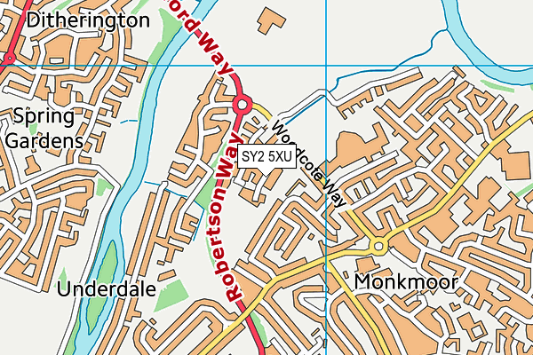 SY2 5XU map - OS VectorMap District (Ordnance Survey) SY2 5XU map - OS VectorMap District (Ordnance Survey)