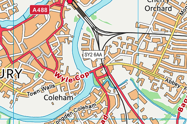 SY2 6AA map - OS VectorMap District (Ordnance Survey) SY2 6AA map - OS VectorMap District (Ordnance Survey)