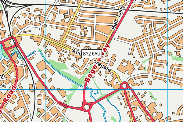 SY2 6AU map - OS VectorMap District (Ordnance Survey) SY2 6AU map - OS VectorMap District (Ordnance Survey)