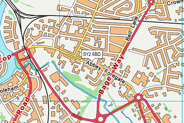 SY2 6BD map - OS VectorMap District (Ordnance Survey) SY2 6BD map - OS VectorMap District (Ordnance Survey)