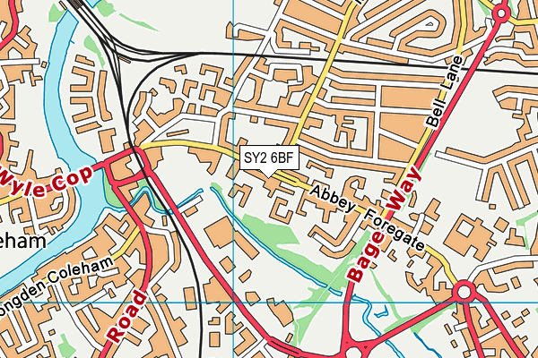 SY2 6BF map - OS VectorMap District (Ordnance Survey) SY2 6BF map - OS VectorMap District (Ordnance Survey)