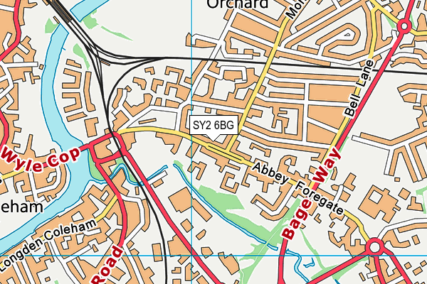 SY2 6BG map - OS VectorMap District (Ordnance Survey) SY2 6BG map - OS VectorMap District (Ordnance Survey)