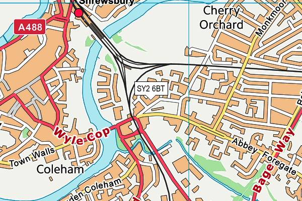 SY2 6BT map - OS VectorMap District (Ordnance Survey) SY2 6BT map - OS VectorMap District (Ordnance Survey)