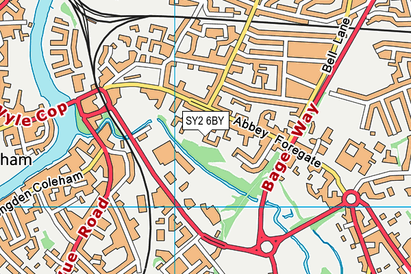 SY2 6BY map - OS VectorMap District (Ordnance Survey) SY2 6BY map - OS VectorMap District (Ordnance Survey)