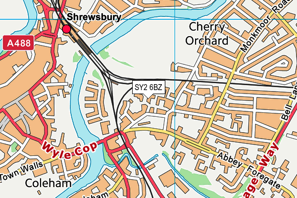 SY2 6BZ map - OS VectorMap District (Ordnance Survey) SY2 6BZ map - OS VectorMap District (Ordnance Survey)