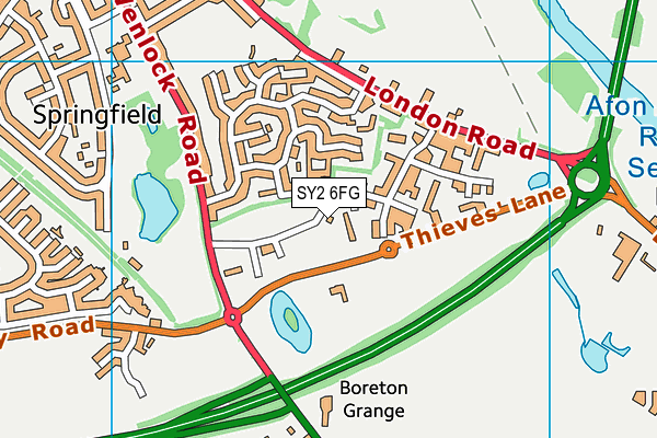 SY2 6FG map - OS VectorMap District (Ordnance Survey) SY2 6FG map - OS VectorMap District (Ordnance Survey)