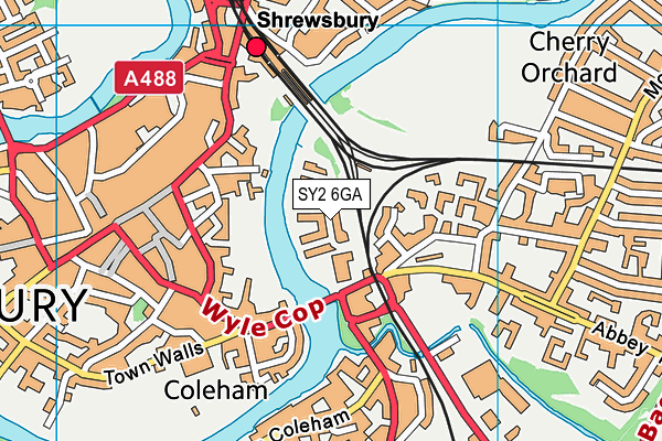 SY2 6GA map - OS VectorMap District (Ordnance Survey) SY2 6GA map - OS VectorMap District (Ordnance Survey)