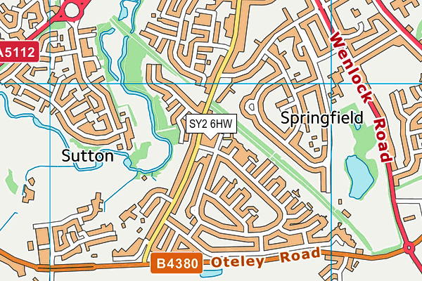 SY2 6HW map - OS VectorMap District (Ordnance Survey) SY2 6HW map - OS VectorMap District (Ordnance Survey)