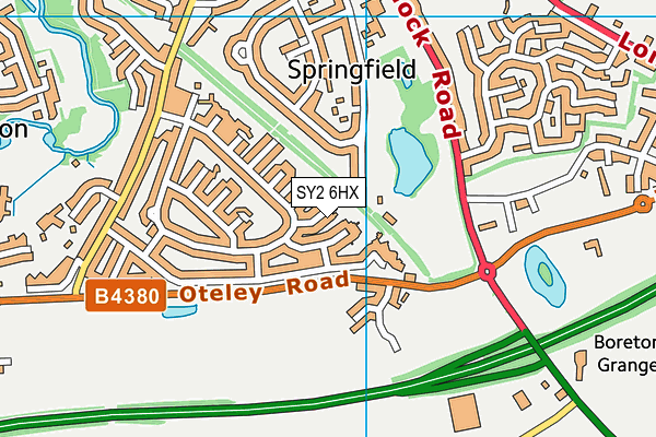 SY2 6HX map - OS VectorMap District (Ordnance Survey) SY2 6HX map - OS VectorMap District (Ordnance Survey)