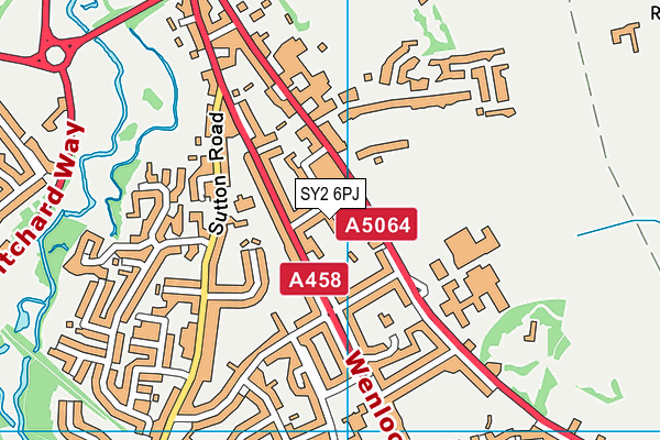 SY2 6PJ map - OS VectorMap District (Ordnance Survey) SY2 6PJ map - OS VectorMap District (Ordnance Survey)