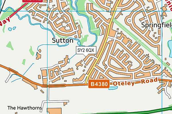 SY2 6QX map - OS VectorMap District (Ordnance Survey) SY2 6QX map - OS VectorMap District (Ordnance Survey)