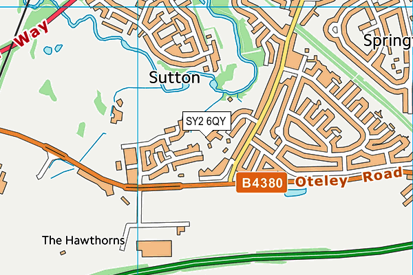 SY2 6QY map - OS VectorMap District (Ordnance Survey) SY2 6QY map - OS VectorMap District (Ordnance Survey)